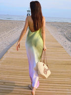 Green Asymmetric Off-Shoulder Dress – Women's Summer Party Dress