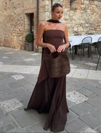 Asymmetric Sheer Maxi Dress – Women's Summer Party Maxi Dress