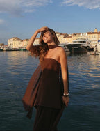 Asymmetric Sheer Maxi Dress – Women's Summer Party Maxi Dress
