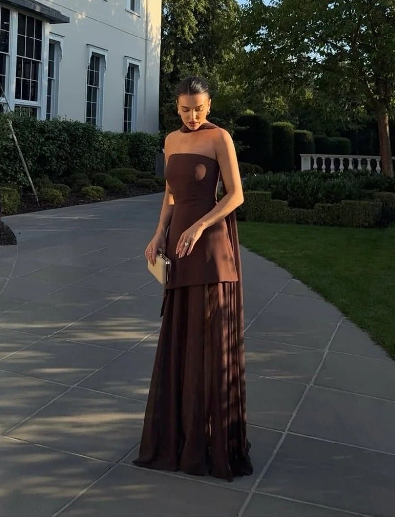 Asymmetric Sheer Maxi Dress – Women's Summer Party Maxi Dress