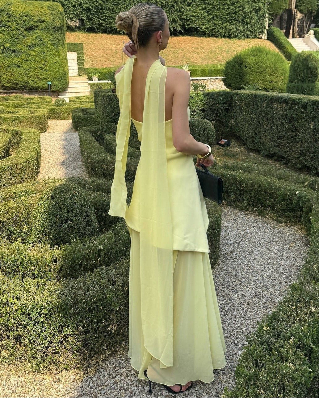 Asymmetric Sheer Maxi Dress – Women's Summer Party Maxi Dress