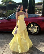 Asymmetric Sheer Maxi Dress – Women's Summer Party Maxi Dress
