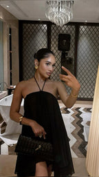 Halter Mini Dress – Women's Summer Party Mini Dress