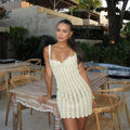 White Hollow Out Backless Dress – Women's Summer Party Dress