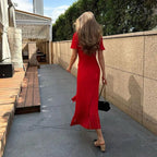 Red Knitted Dress – Women's Summer Dress