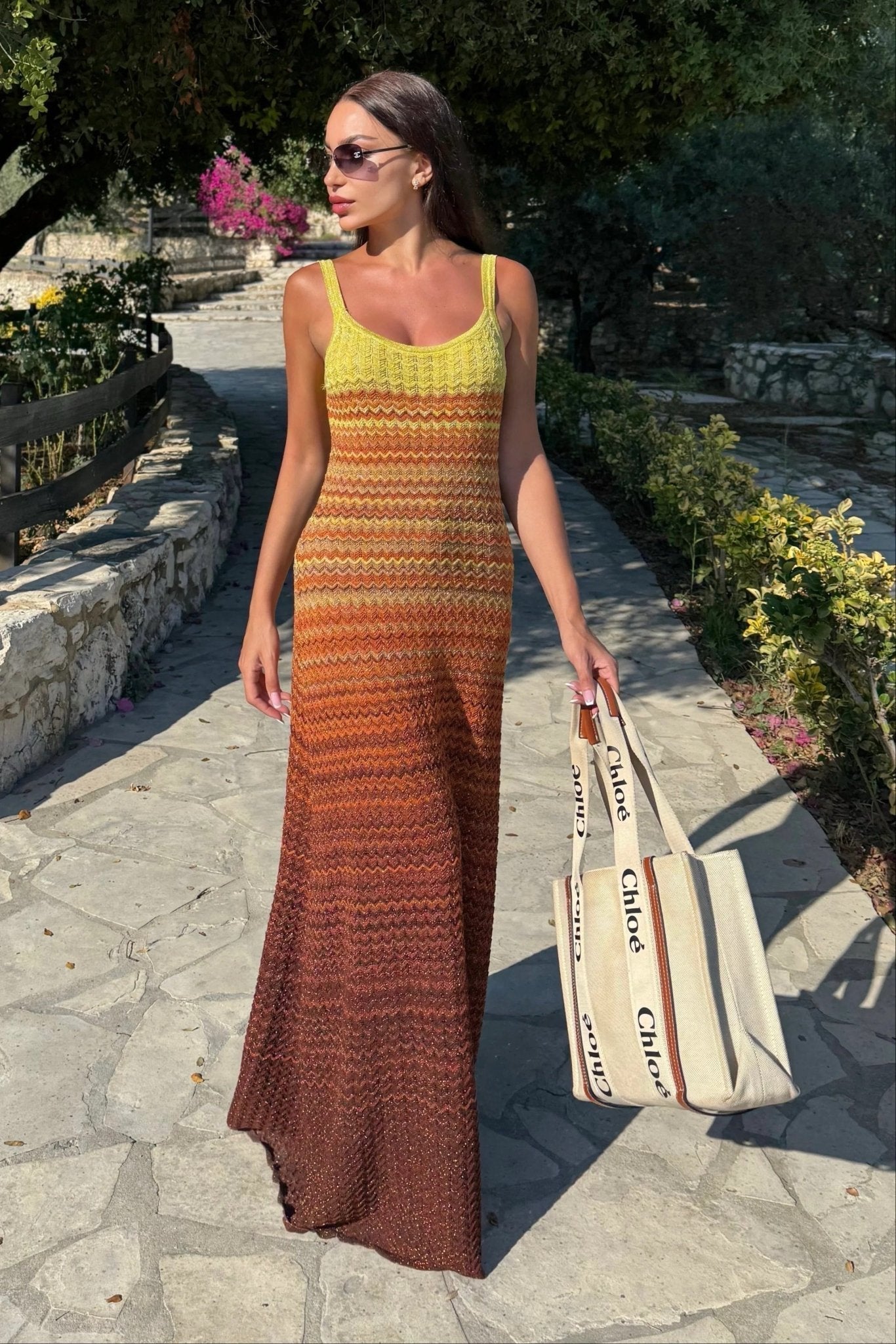 Sunset Knit Maxi Dress – Women's Summer Maxi Dress