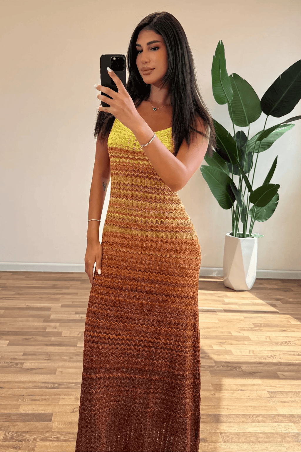 Sunset Knit Maxi Dress – Women's Summer Maxi Dress