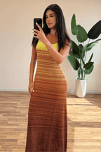 Sunset Knit Maxi Dress – Women's Summer Maxi Dress