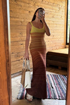 Sunset Knit Maxi Dress – Women's Summer Maxi Dress