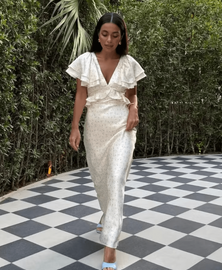 Ruffle Sleeves Midi Dress – Women's Summer Midi Dress