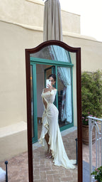 Beige Sheer Bodycon Dress – Women's Summer Party Dress