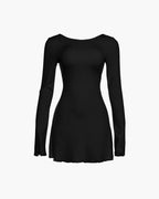 White Open Back Mini Dress – Women's Summer Mini Dress