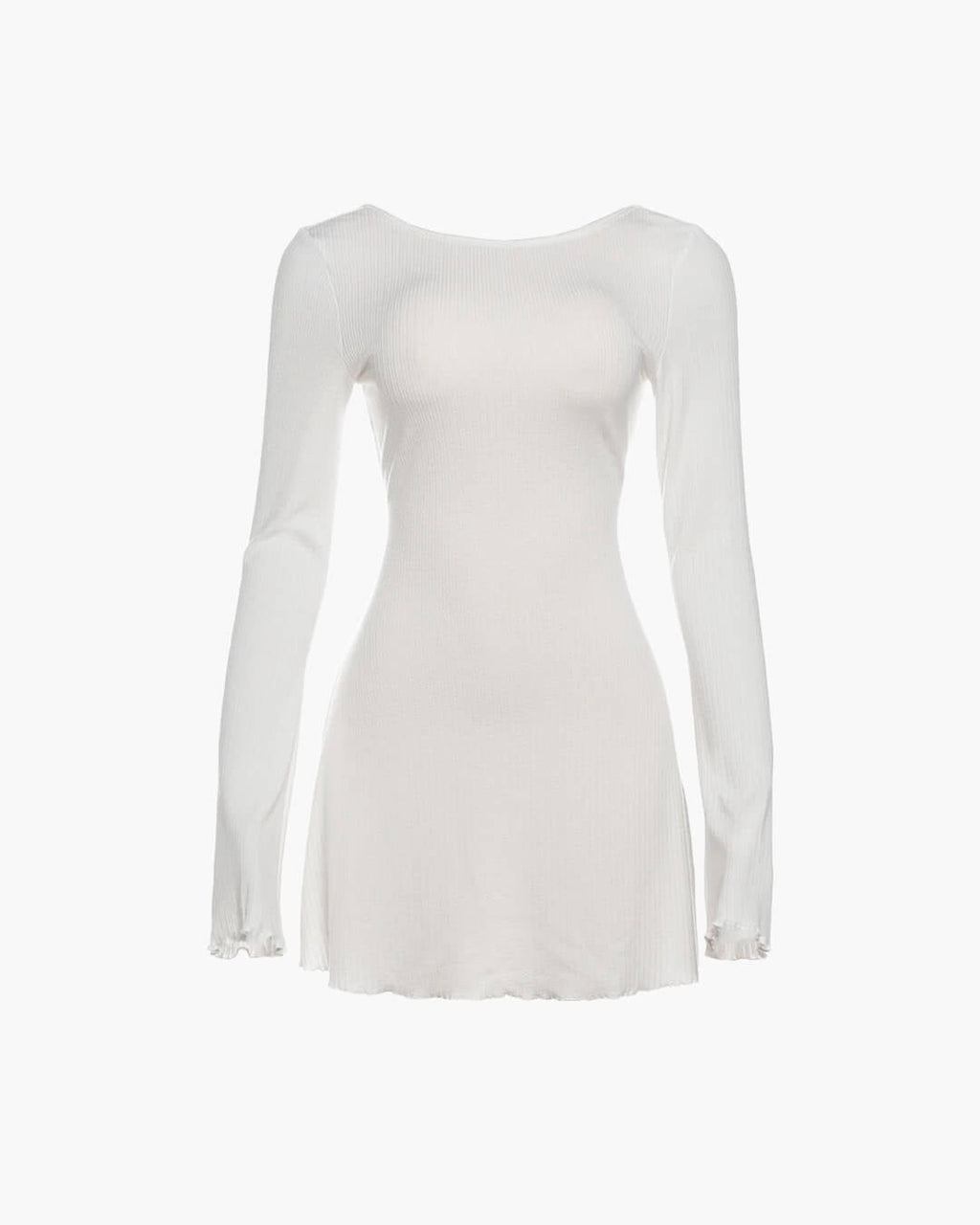 White Open Back Mini Dress – Women's Summer Mini Dress