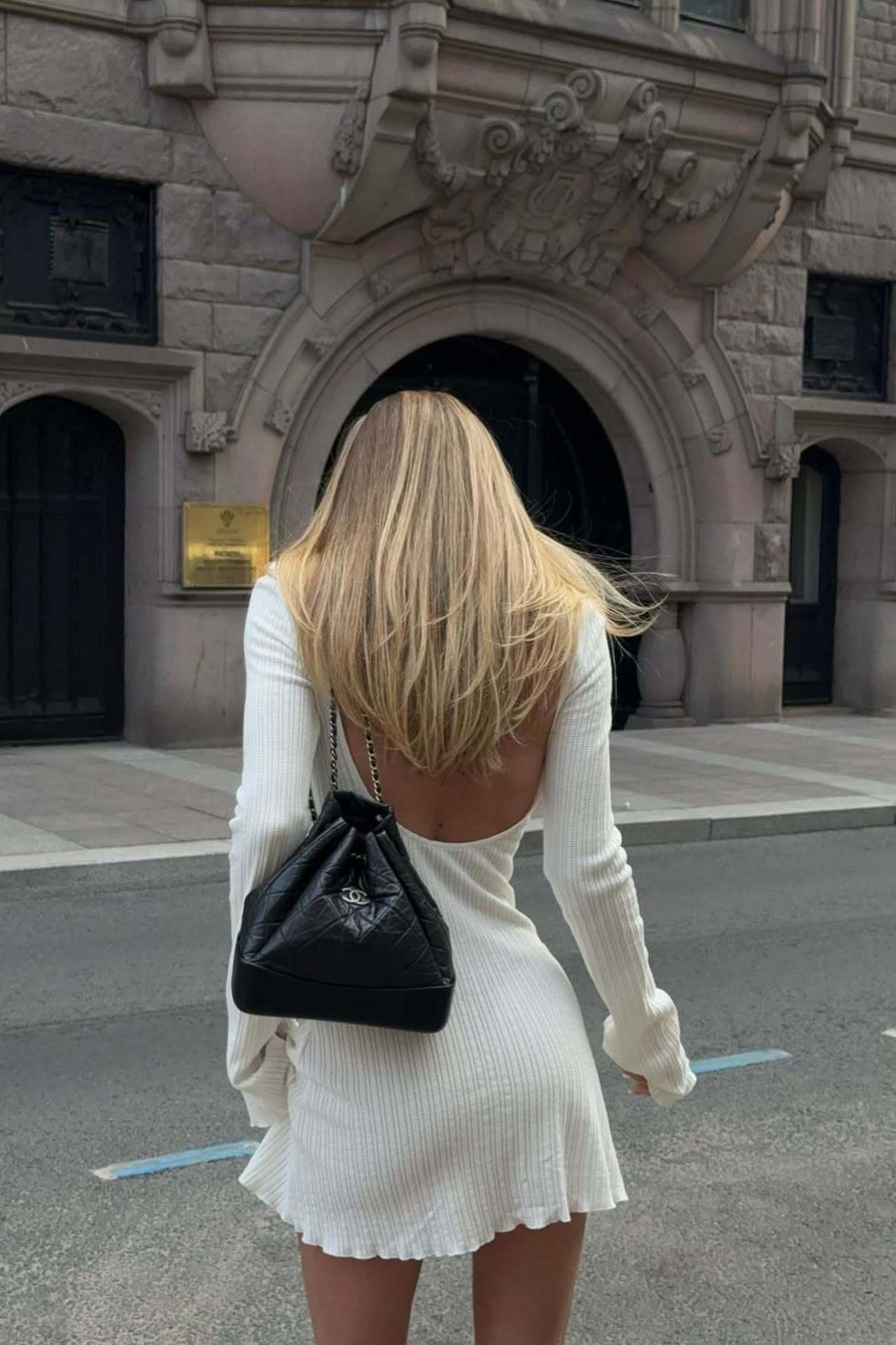 White Open Back Mini Dress – Women's Summer Mini Dress