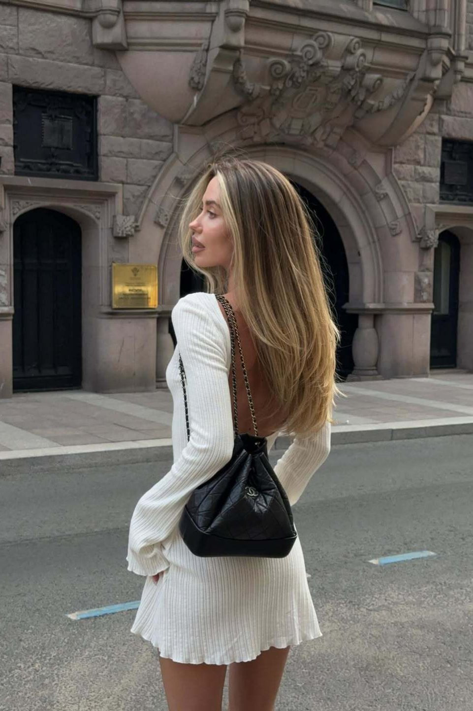 White Open Back Mini Dress – Women's Summer Mini Dress