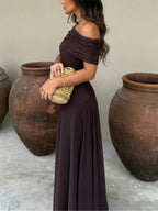 Off Shoulder Maxi Dress – Women's Summer Party Maxi Dress