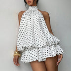 Halter Backless Mini Dress – A-Line Summer Dress in 9 Colours