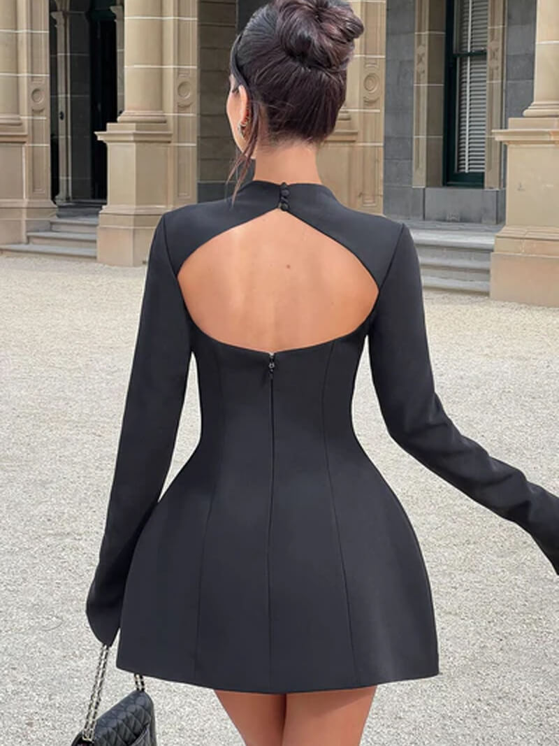 Backless Cotton Mini Dress – Effortless Summer Party Dress