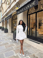 Backless Cotton Mini Dress – Effortless Summer Party Dress