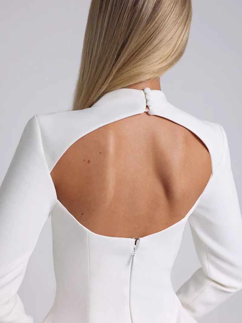 Backless Cotton Mini Dress – Effortless Summer Party Dress