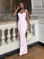 Sleeveless Corset Maxi Dress – Women's Summer Party Maxi Dress