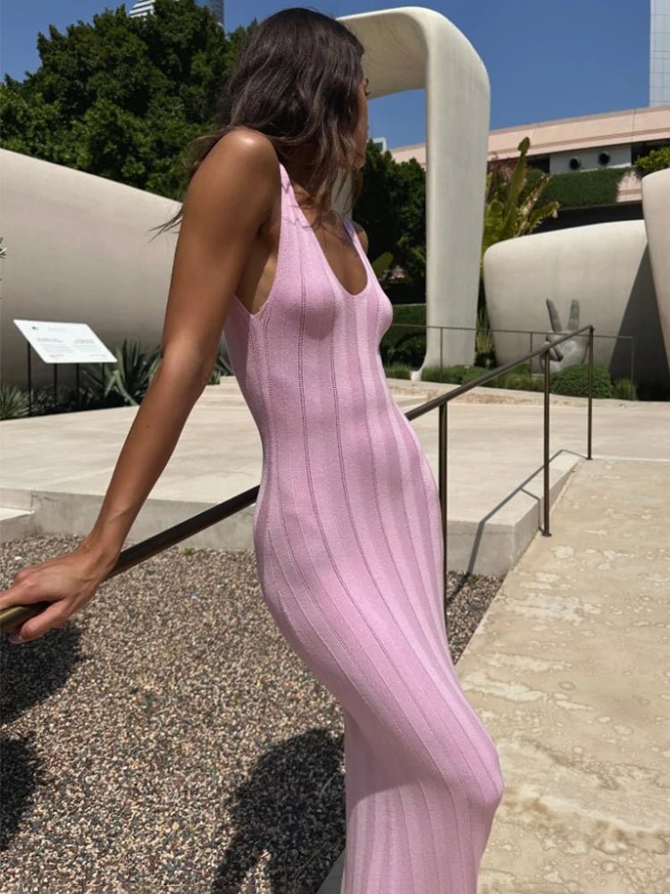 Black Backless Maxi Dress – Women's Summer Party Maxi Dress