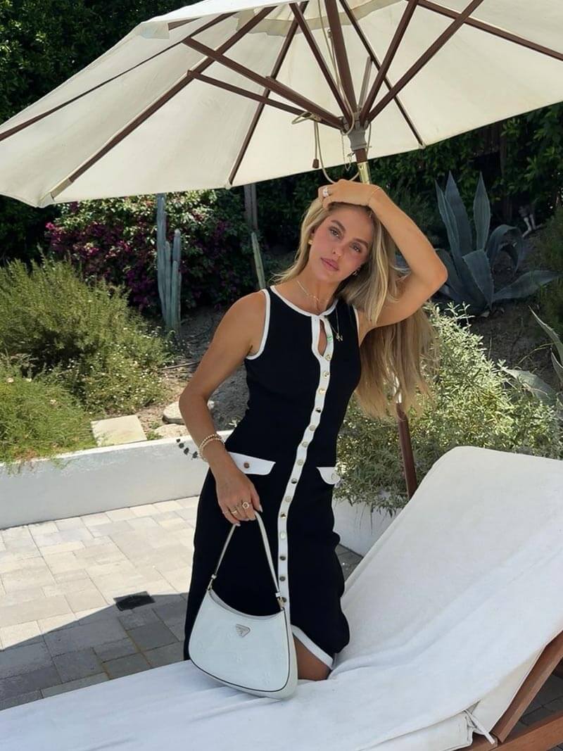 Button Front Maxi Dress with Pockets – Everyday Round Neck Dress