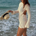 Backless Crochet Beach Cover-Up Dress