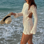Backless Crochet Beach Cover-Up Dress