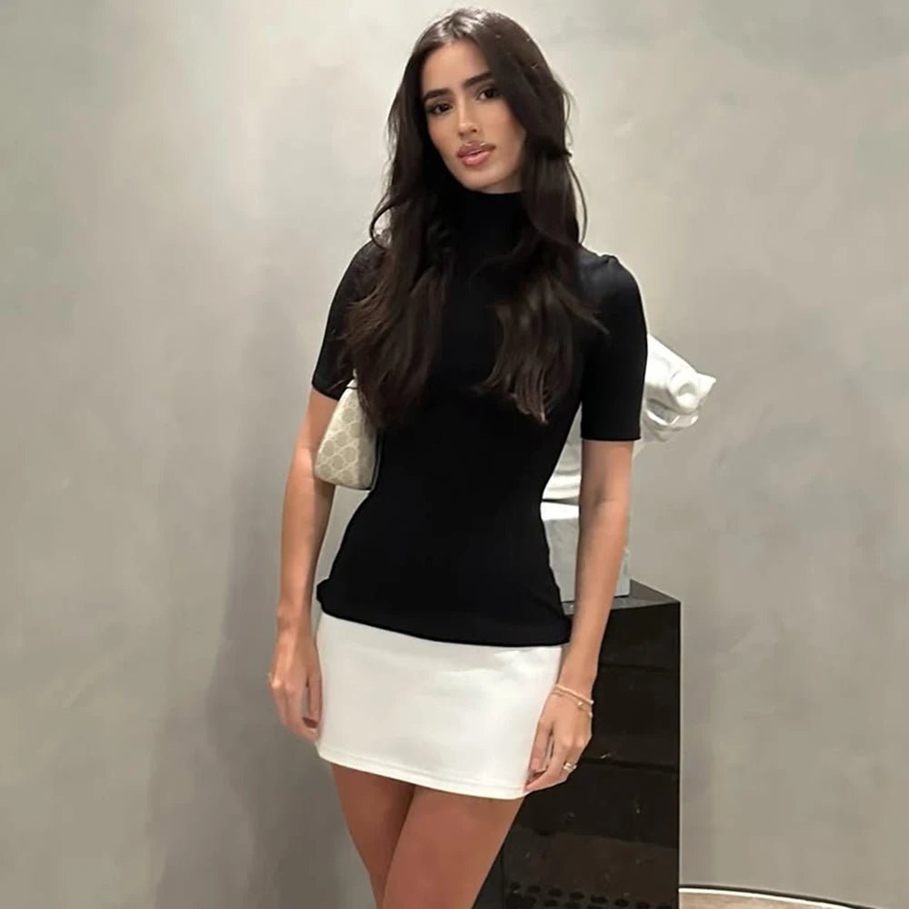 High Neck Mini Dress – Women's Summer Mini Dress