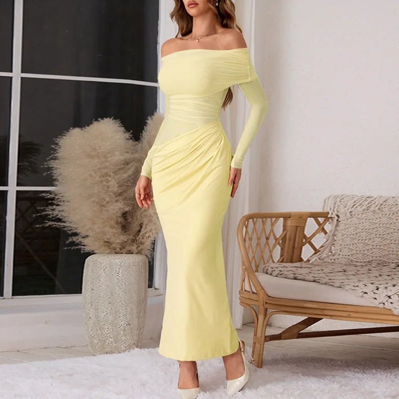 Black Long Sleeve Mesh Maxi Dress – Women's Summer Maxi Dress