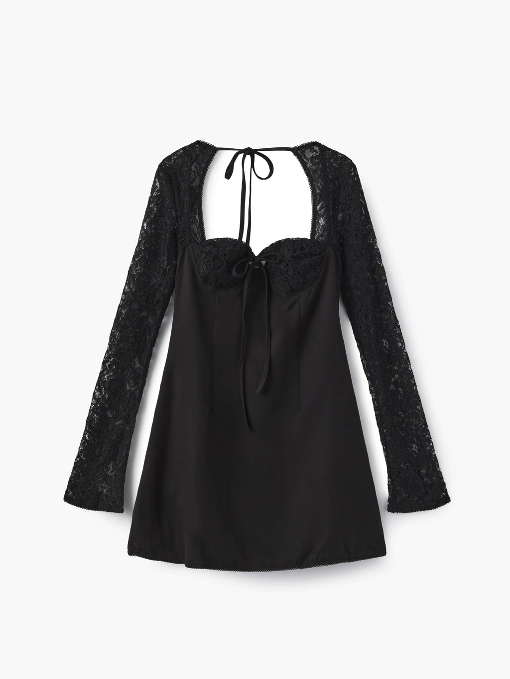 Satin Mini Dress with Lace Details – Romantic Cocktail Dress