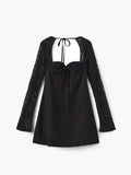 Satin Mini Dress with Lace Details – Romantic Cocktail Dress