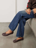 Black Split Toe Ballet Flats – Women's Comfortable Everyday Ballet Flats