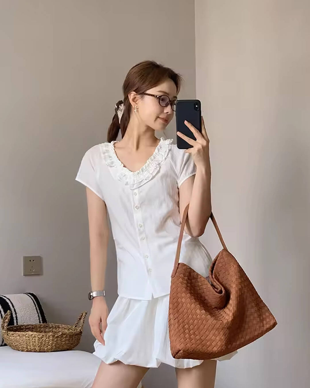 Suede Look Tote with Minimalist Silhouette – Spacious Day Bag