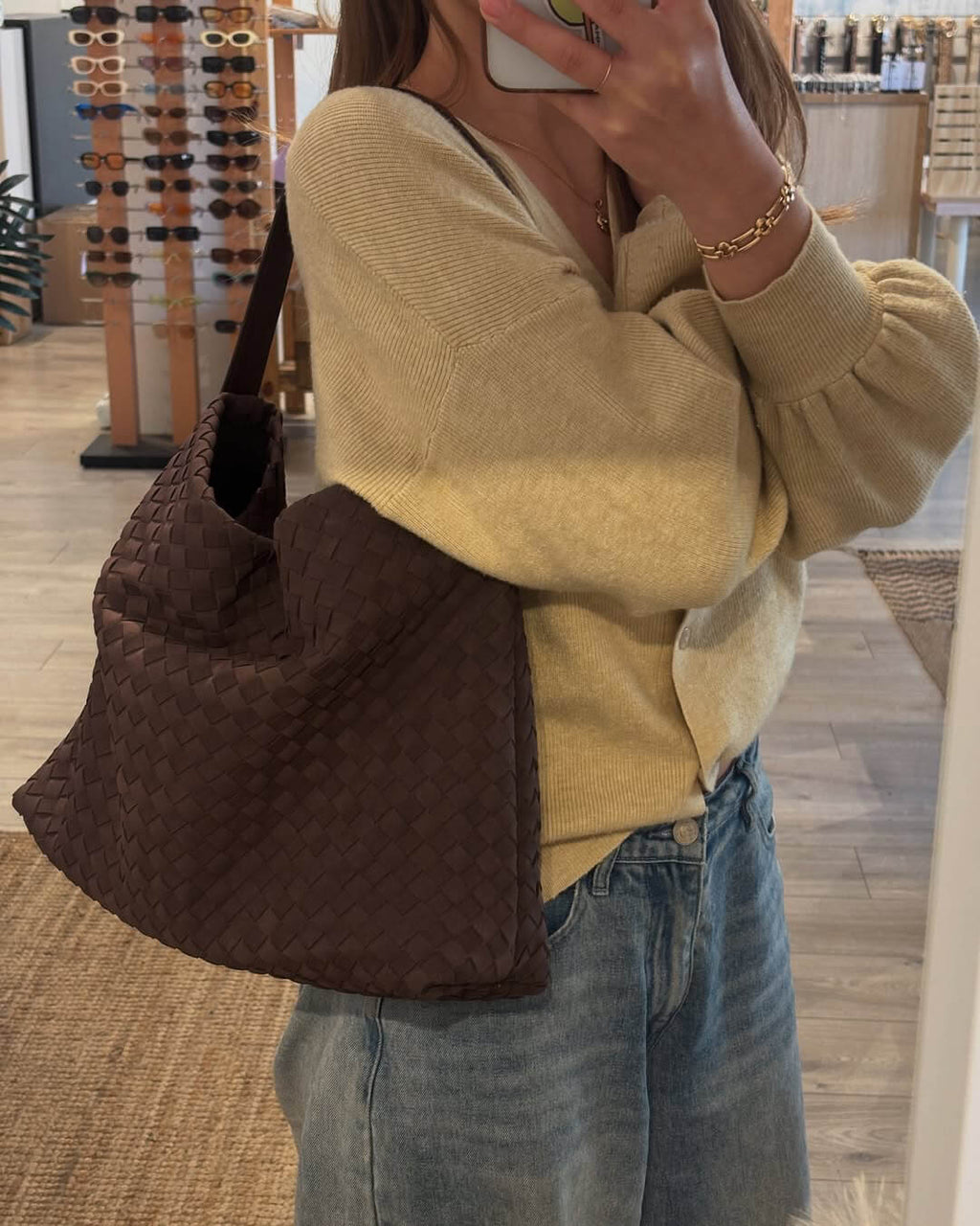Suede Look Tote with Minimalist Silhouette – Spacious Day Bag