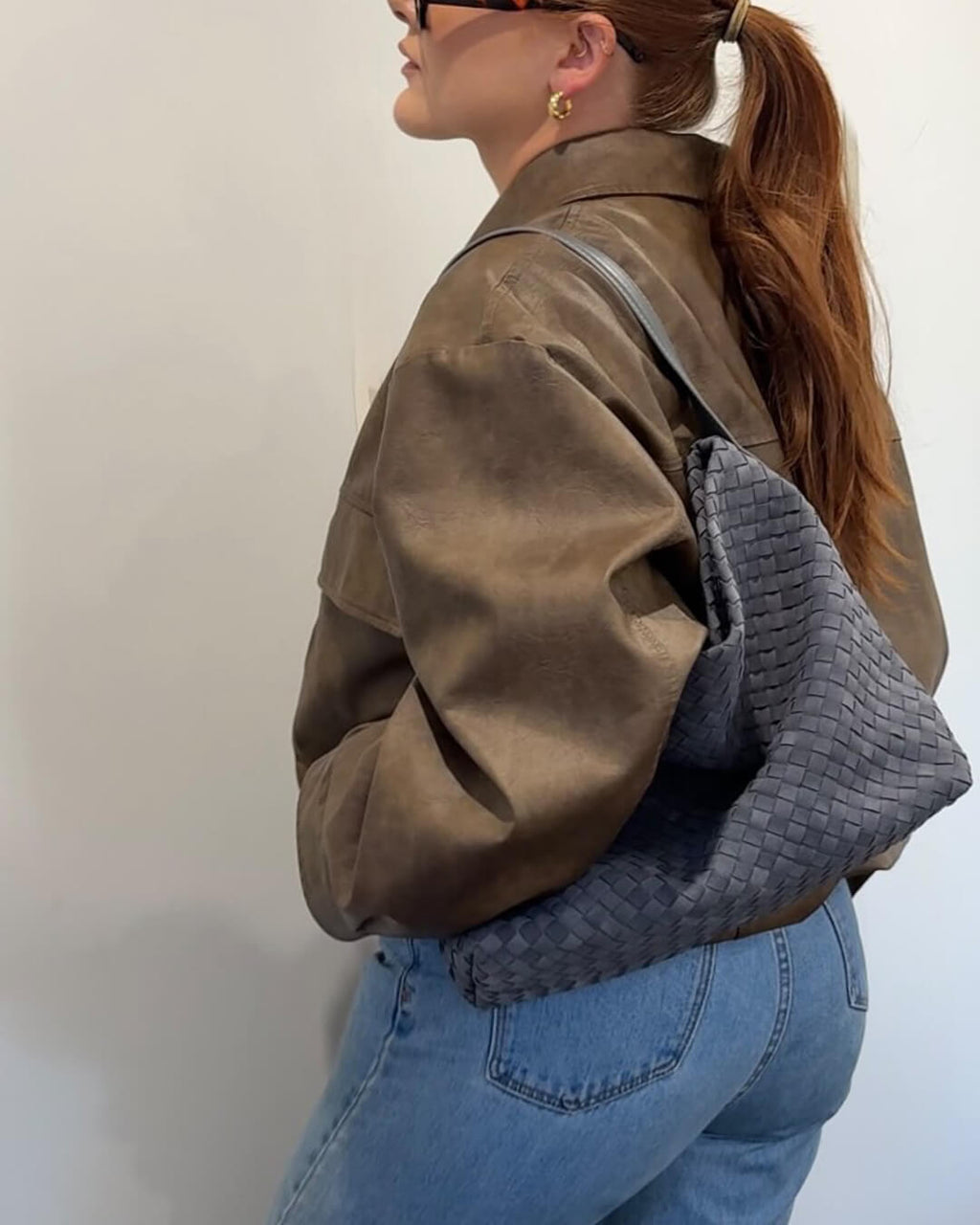 Suede Look Tote with Minimalist Silhouette – Spacious Day Bag