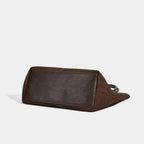 Suede Look Tote Bag with Pouch – Retro Two-Piece Bag Set