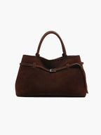 Soft Suede Look Bag in Neutral Tones – Structured Daily Bag
