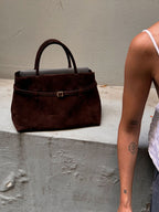 Soft Suede Look Bag in Neutral Tones – Structured Daily Bag