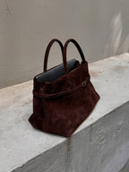 Soft Suede Look Bag in Neutral Tones – Structured Daily Bag