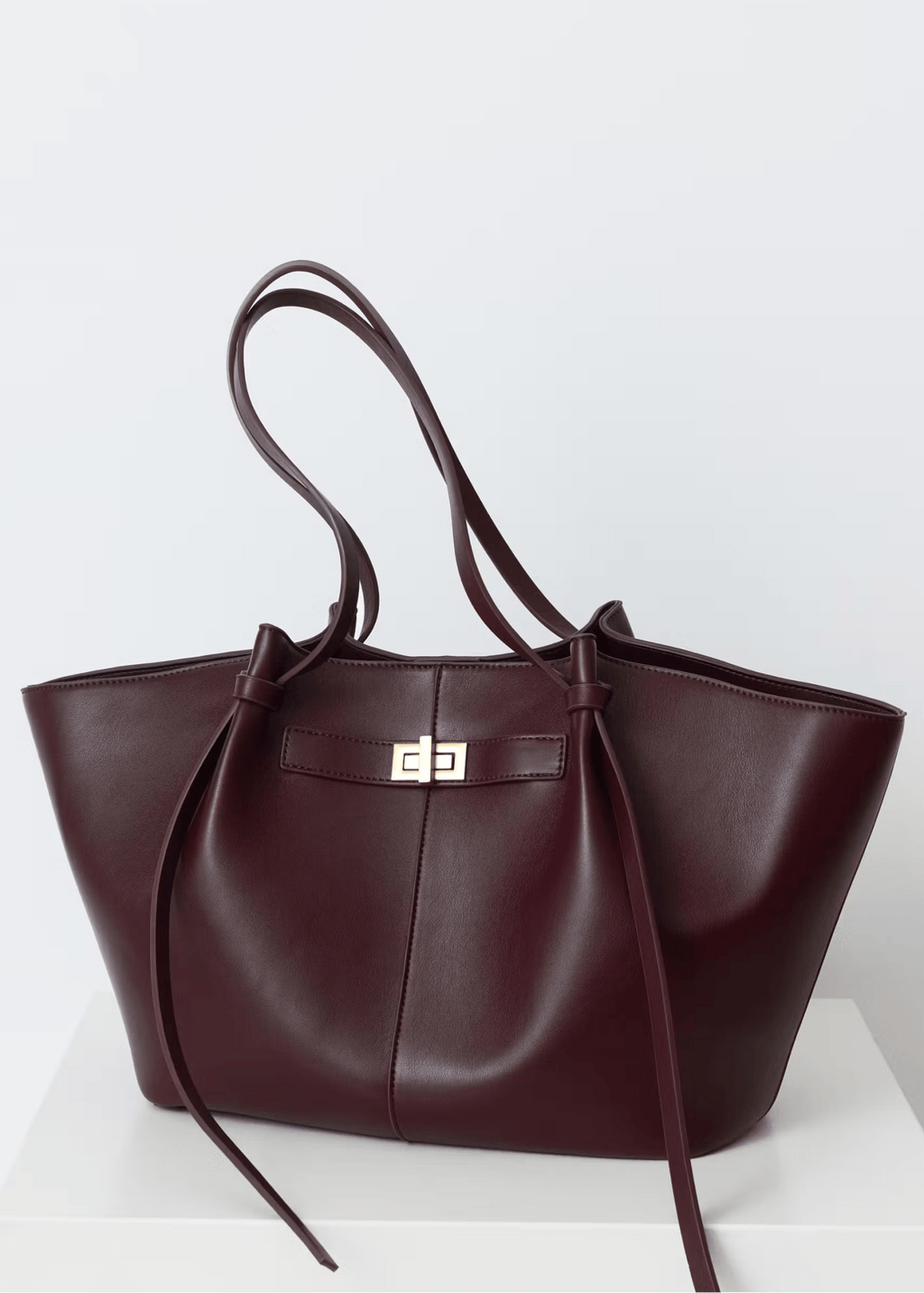 Soft Vegan Leather Shopper Bag – Sculptural Everyday Tote