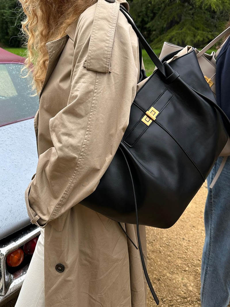 Soft Vegan Leather Shopper Bag – Sculptural Everyday Tote