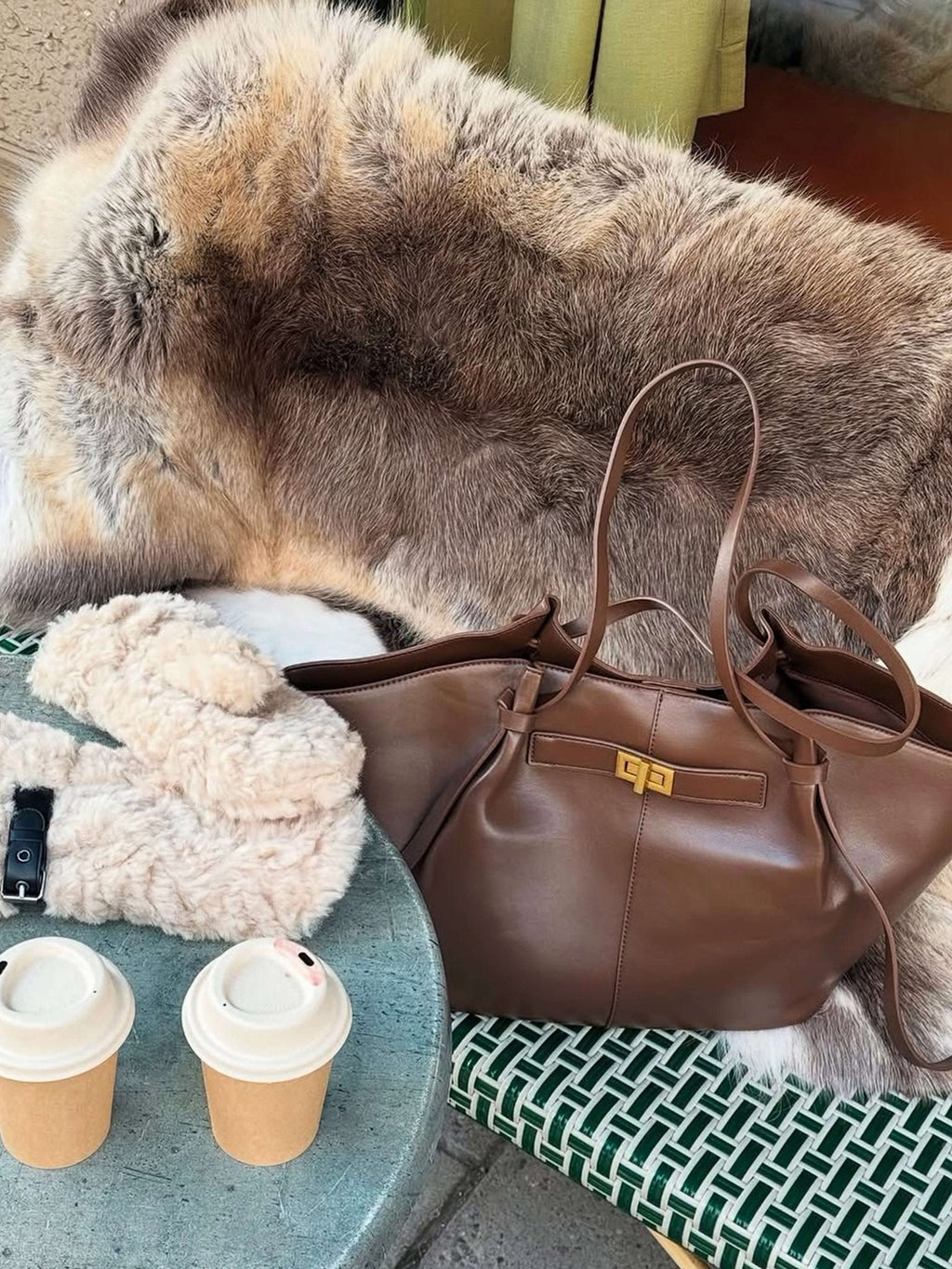 Soft Vegan Leather Shopper Bag – Sculptural Everyday Tote