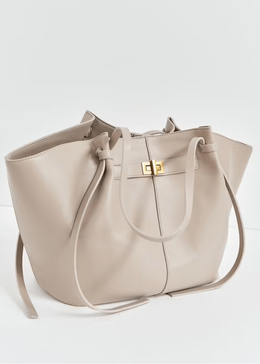 Soft Vegan Leather Shopper Bag – Sculptural Everyday Tote