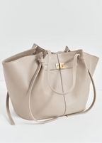 Soft Vegan Leather Shopper Bag – Sculptural Everyday Tote