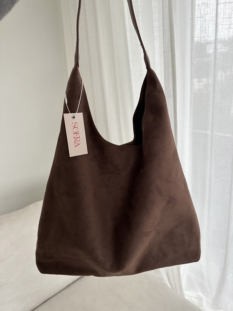 Western Style Suede Look Bag – Soft Everyday Shoulder Bag