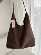 Western Style Suede Look Bag – Soft Everyday Shoulder Bag