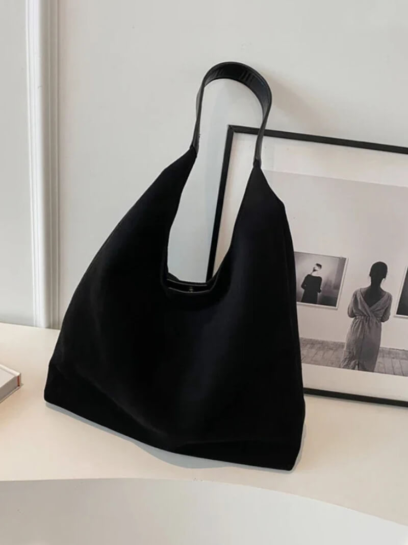 Western Style Suede Look Bag – Soft Everyday Shoulder Bag