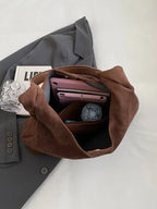 Western Style Suede Look Bag – Soft Everyday Shoulder Bag